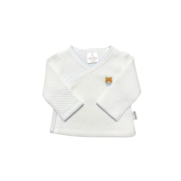 AJUAR 2 PZAS BEBÉ JACQUARD «SKYBLUE BEAR» - Imagen 2