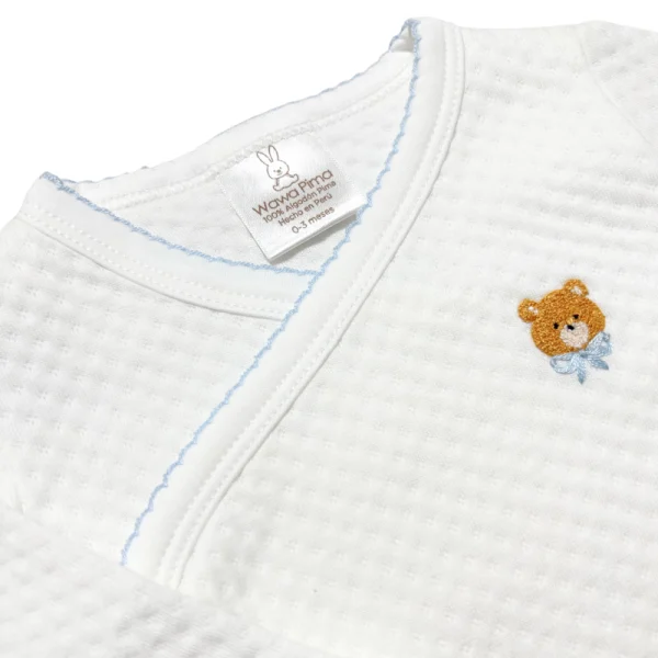 AJUAR 2 PZAS BEBÉ JACQUARD «SKYBLUE BEAR» - Imagen 5
