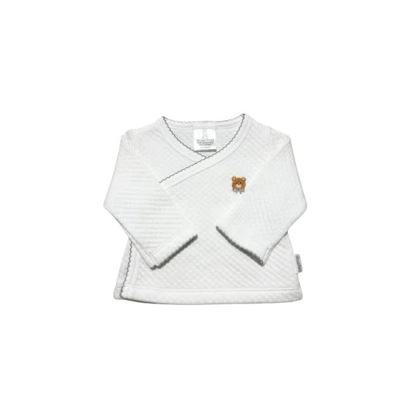 AJUAR 2 PZAS BEBÉ JACQUARD «GRAY BEAR» - Imagen 2