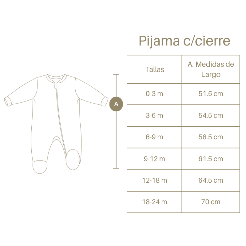 PIJAMA PIMA BEBÉ C/CIERRE Y PIE «BABY LOVE» - Imagen 4