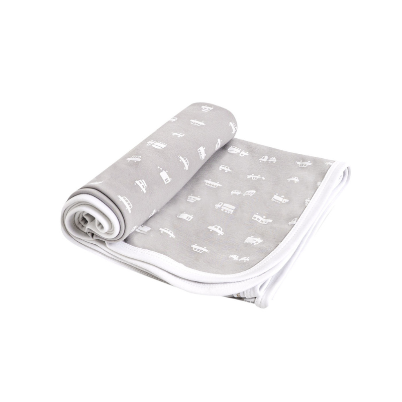 MANTA BEBÉ PIMA «SOBRE RUEDAS GRAY» - Imagen 2