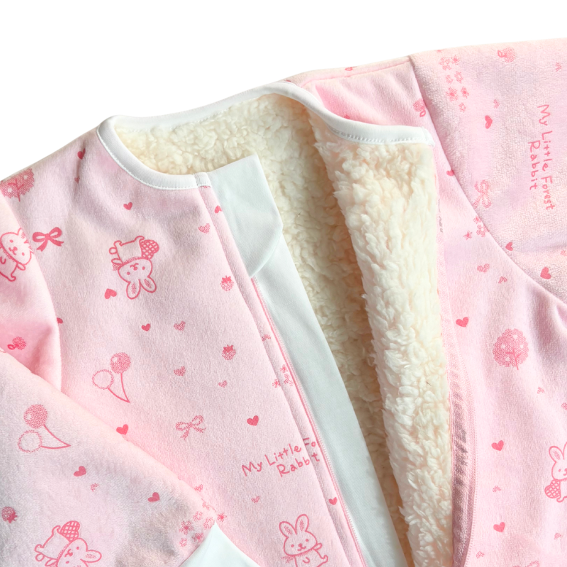SACO DE DORMIR BEBÉ INVIERNO: BABY RABBIT ROSE - Imagen 3