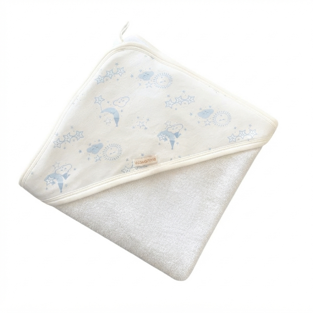 TOALLA BEBÉ «SKYBLUE MOON WHITE» - Imagen 2
