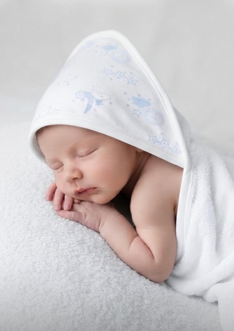 TOALLA BEBÉ «SKYBLUE MOON WHITE»